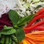 Rainbow Veggie Spring Roll Bowl